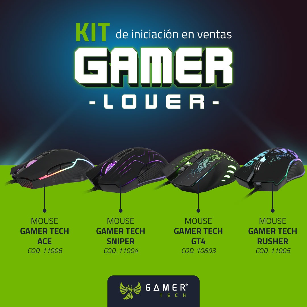 Mouse GamerTech Kit Gamer Lover
