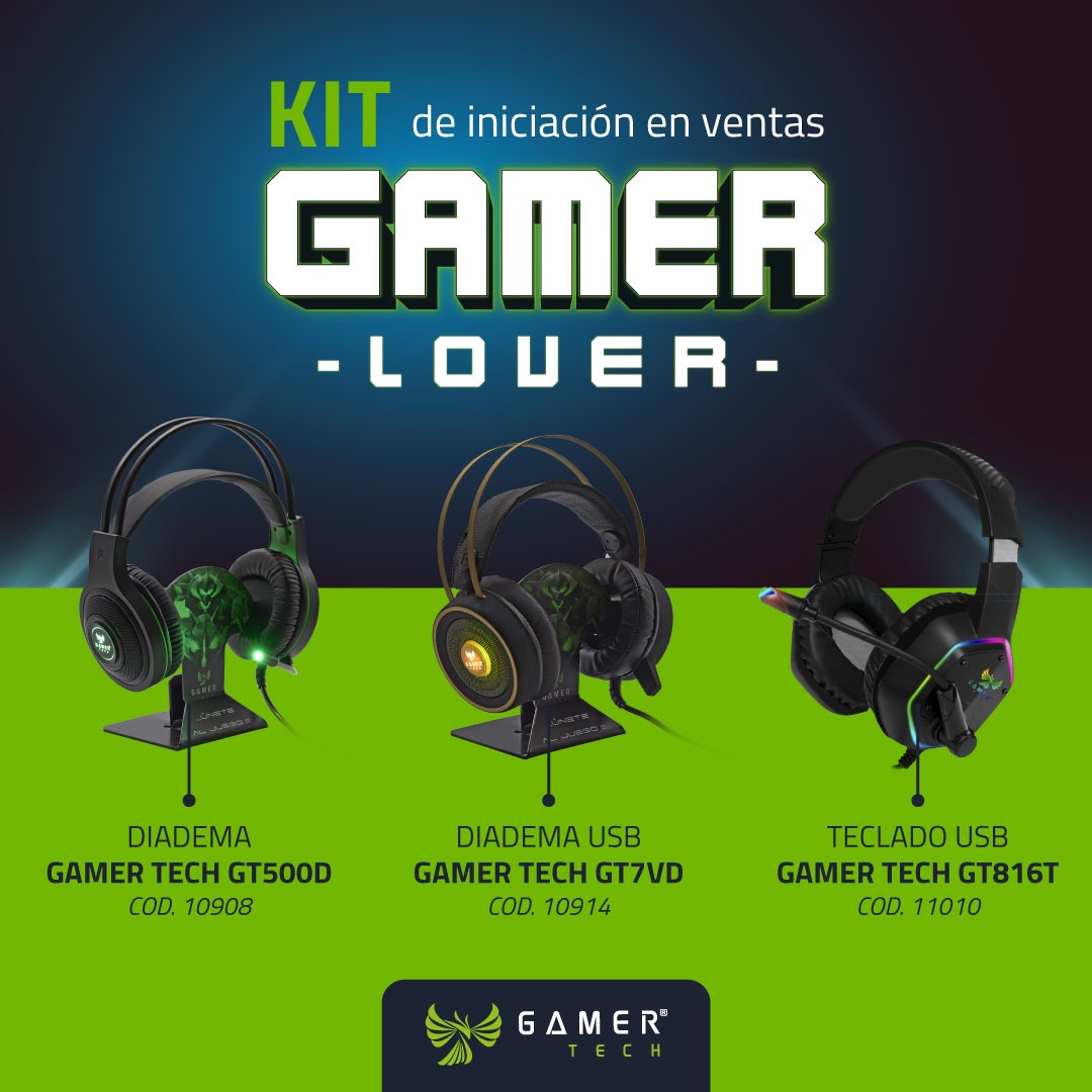 Diademas Gamer GamerTech Kit Gamer Lover