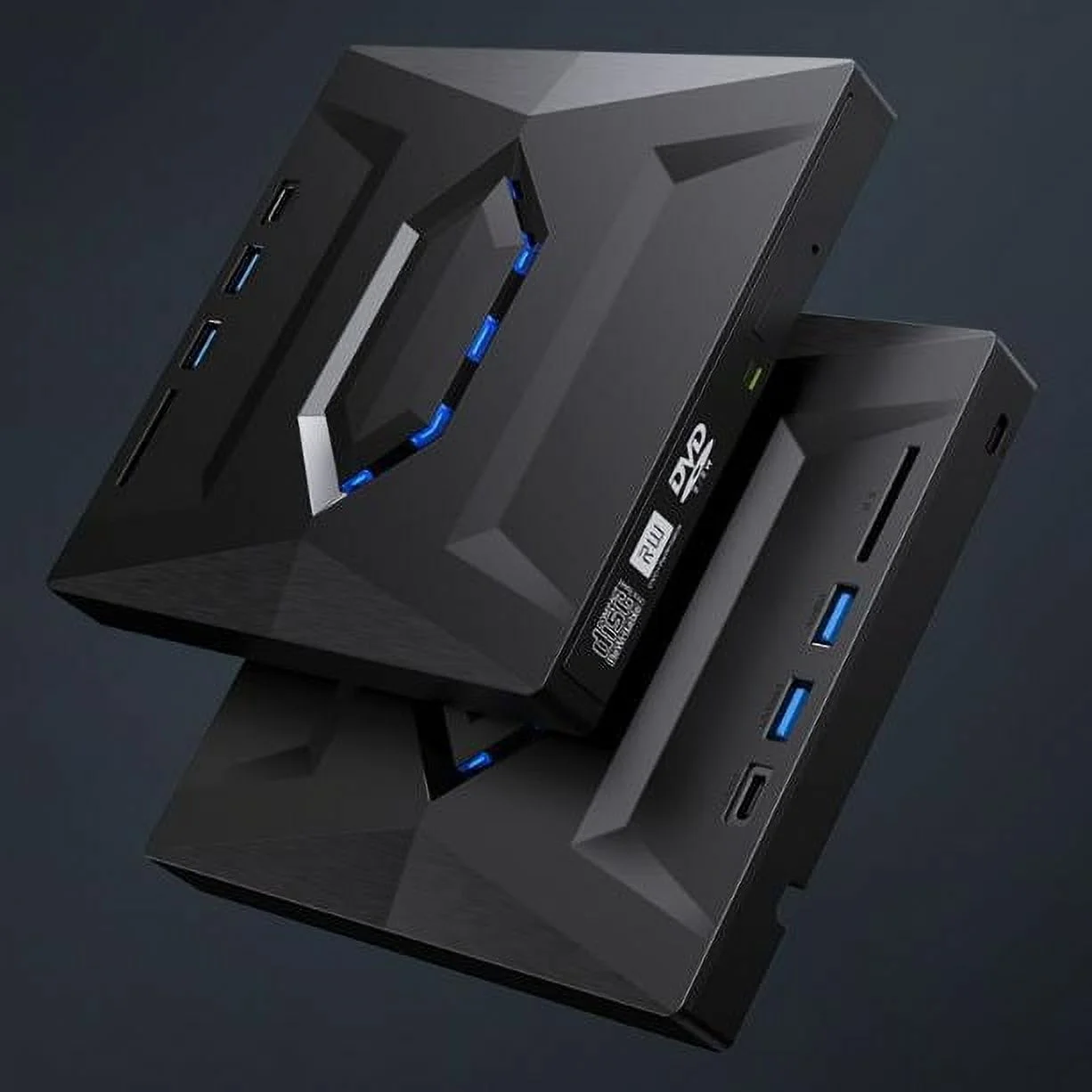 UNIDAD DVD EXTERNA USB 3.0 + TYPE C 5 EN 1